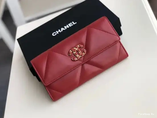 First Bag Ru CHANEL WALLET 19 LONG FLAP 0627